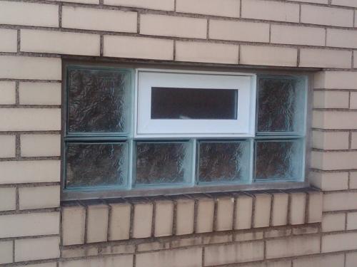 We installed this custom glass block window for a homeowner's basement.