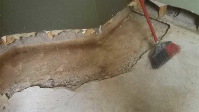 Breaking out the floor