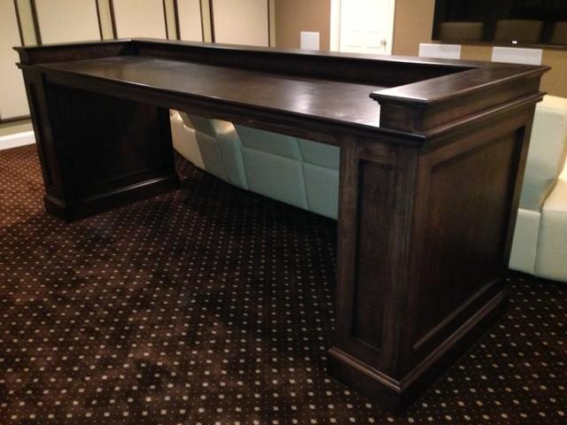 Custom built bar to offer extra seating