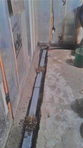 WaterGuard Laid Around Perimeter of Basement