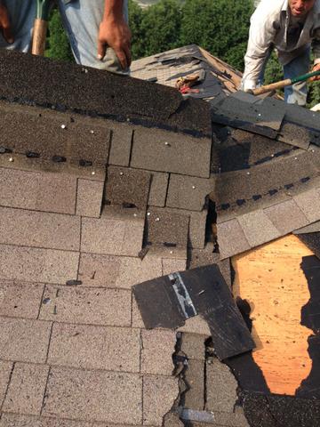 My Pros Roof Replacement Photo Album Tearing Off 2 Layers Of Roof Shingles