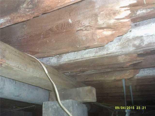 Severe Rot In Joists Tells Of Years Of Dampness In Crawl Space