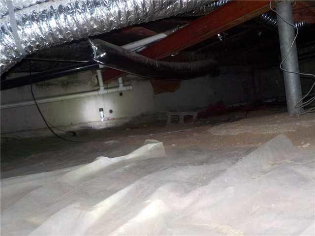 Plastic Sheeting Offers No Protection in Crawl Space