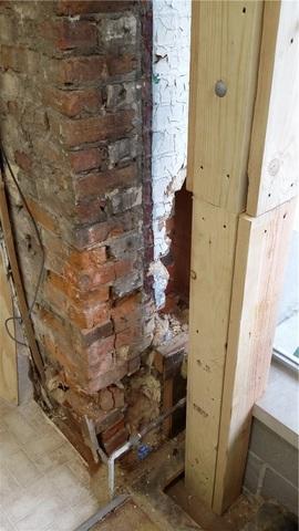 Close Inspection Of Column Shows Major Damage