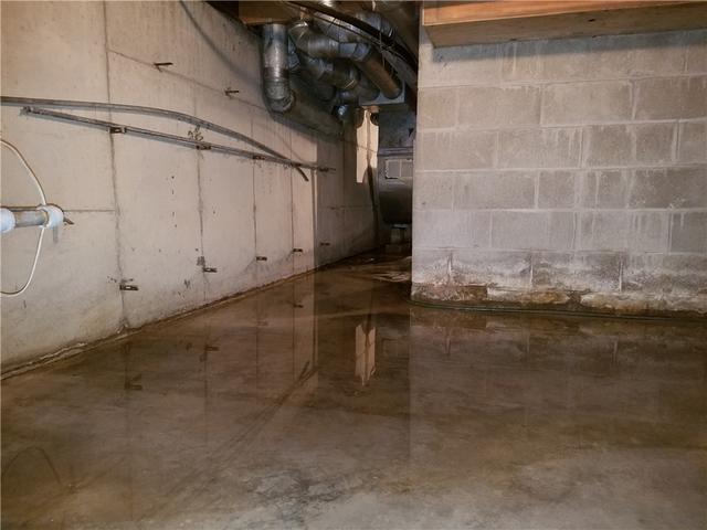 Standing Water in Benton Harbor, MI Basement