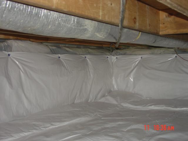 After vapor barrier is installed