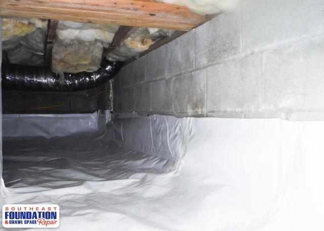 With our CleanSpace Encapsulation System we are able to seal off the crawl space.