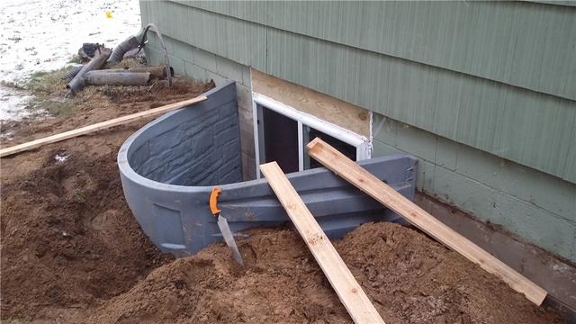 These egress wells are installed with minimal excavation required. The well is properly secured and the area around it is filled back in. The well is a high quality molded plastic that will not rust or deteriorate like metal or stone.