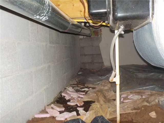 Dirt and Debris in Crawl Space