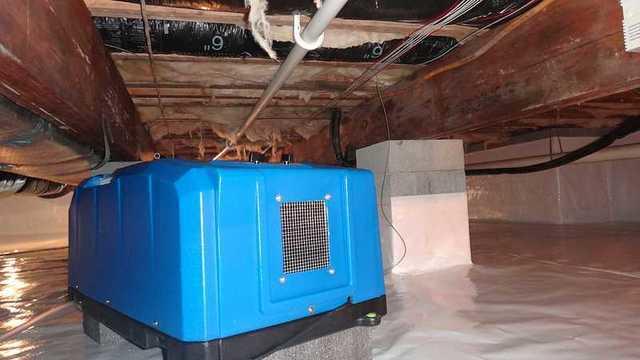 Drying out the crawl space