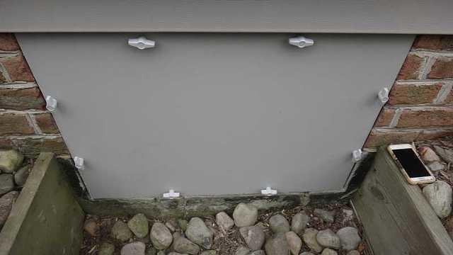 New crawl space door