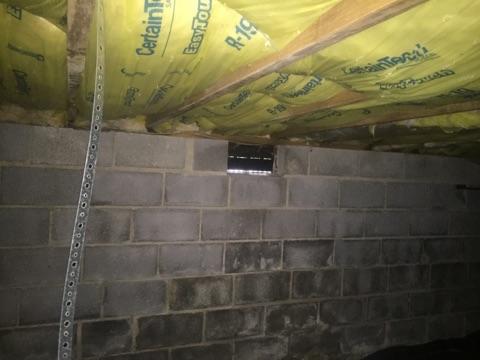 New Kent, VA: Before Crawl Space Repair Moisture Damage