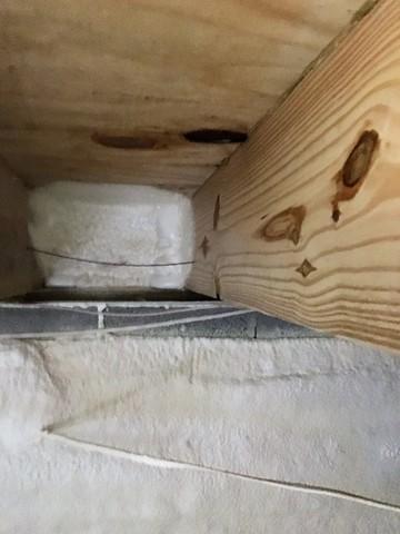 The rim band is an opportune place for air and moisture to enter your crawl space and your conditioned living space. By sealing and insulating this part of your crawl space we are keeping air and moisture from entering your crawl space and your home.