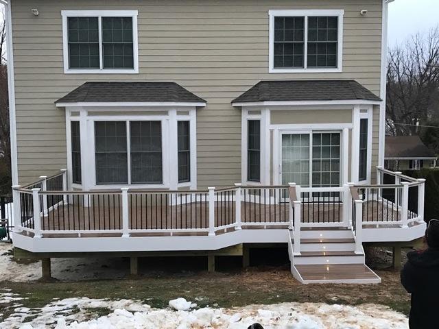 Front view of the new deck