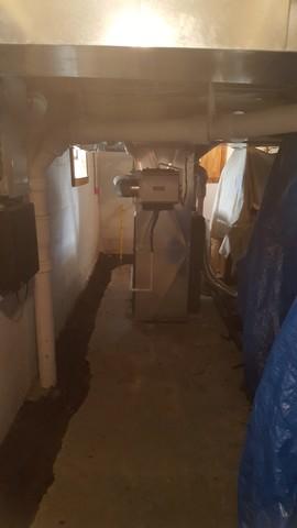 Opposite perimeter shot of Interior Drainage install