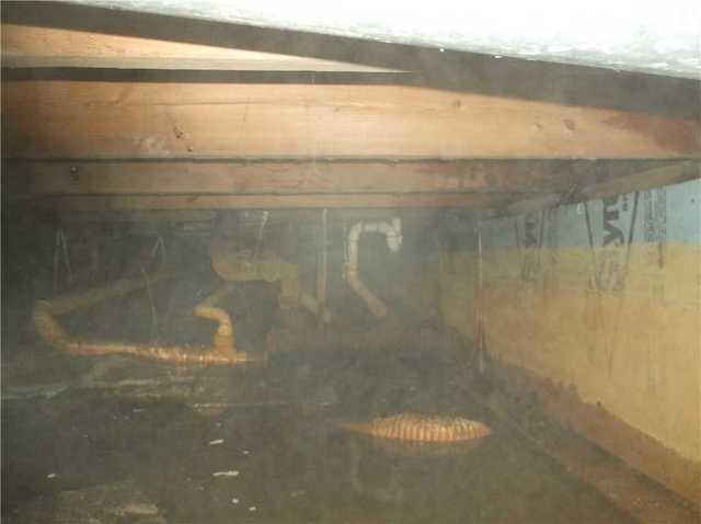 Wet, Dirty Crawl Space