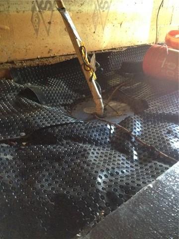 Sump Pump and Drainage Matting Installation