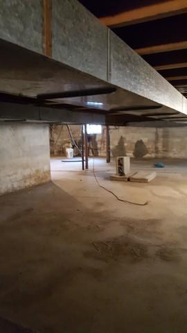 This customer was experiencing moisture in this cement floored crawl space.