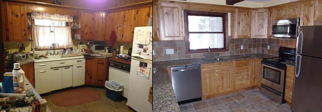 Before and After of a Burke Construction kitchen remodel