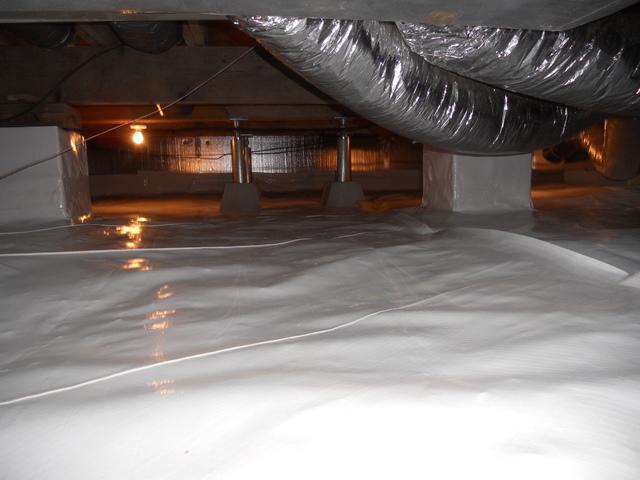 Cleanspace is now installed and the crawlspace will now be free of leaks, drafts, dirt, debris and critters!