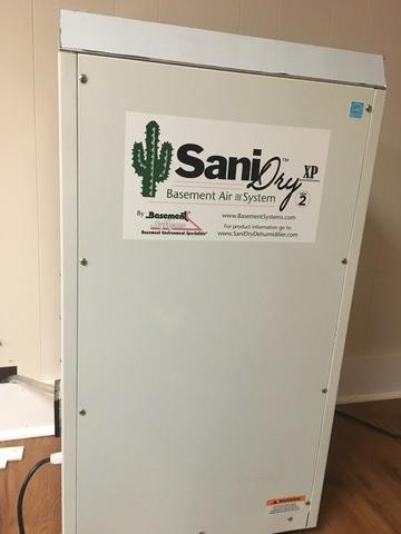 SaniDry dehumidifier