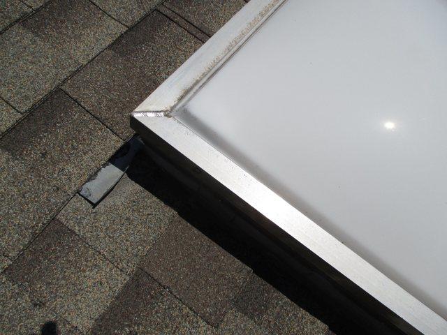 This skylight  glass seal was broken allowing condensation and leaking inside the home.