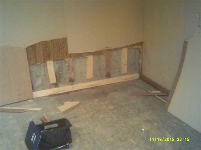 Wet Basement Leads To Wall. Floor Removal