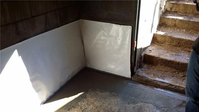 A Trench Drain Protects Around The Stairs