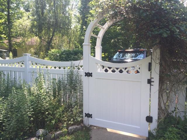 This is the view of the gate when standing on the right side of it