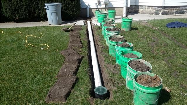 Burying Discharge Lines