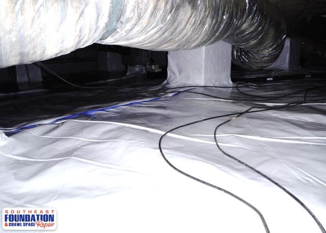 The 20 mil CleanSpace Crawl Space Encapsulation System Liner is a super durable, 7 layer polyethylene composition liner with a polyester cord reinforcement installed to prevent the liner from being chewed and entering the crawl space by common rodents that are normally found.