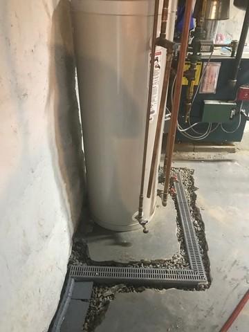 TrenchDrain Around the Water Tank