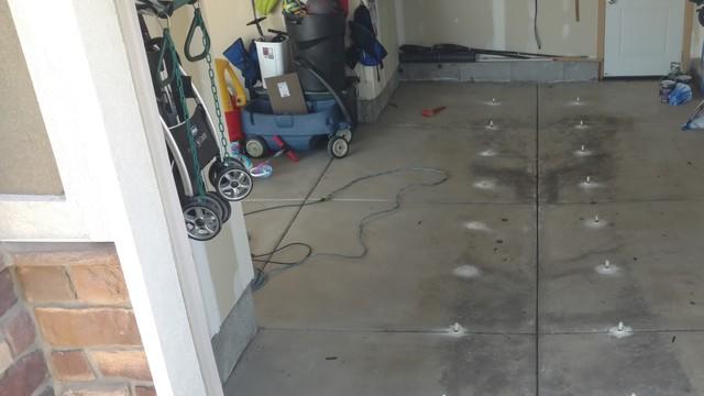 Dropped Garage Floor Before- Angle 1