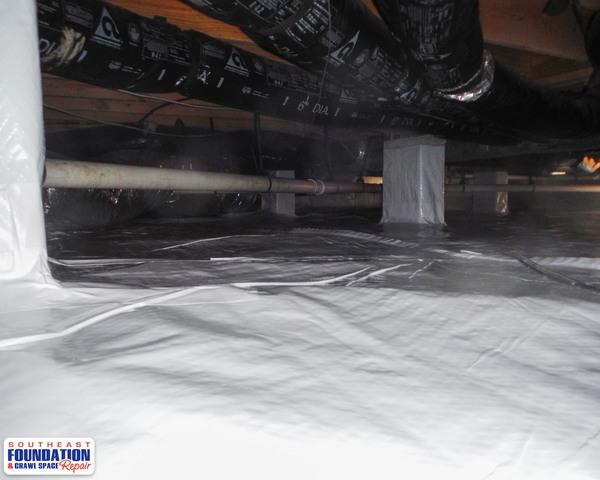 Wrapping Crawl Space Piers