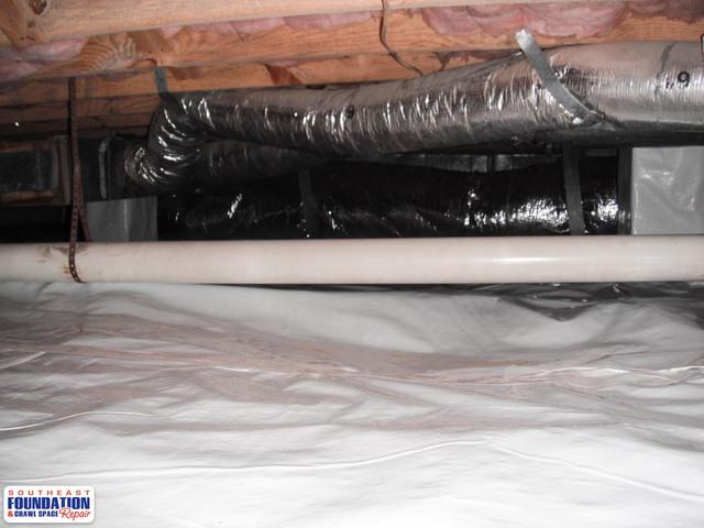 With the CleanSpace Crawl Space Encapsulation System we are able to reduce the humidity level in the crawl space which with the combination of sealing off the vents eliminate mold growth and wood rot.