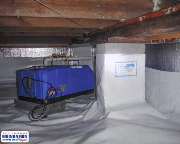 With the SaniDry CX we able to dry the air of the home, getting rid of water within the wood of the crawl space.