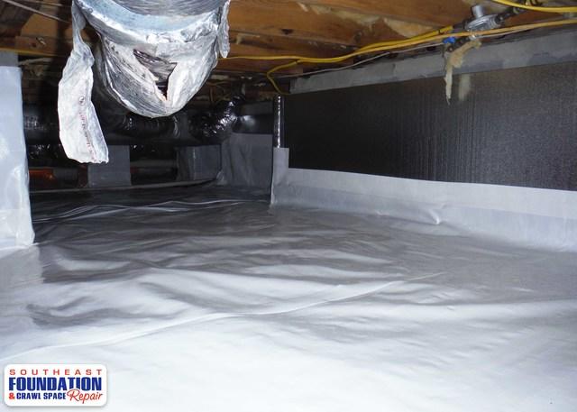 Mold needs 70% or more relative humidity to thrive, however with our CleanSpace Encapsulation System the crawl space of the home stays well below 70% so that mold can now long thrive and grow.