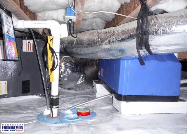 SmartSump and Dehumidifier Installed
