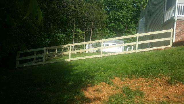 Side view of backyard in Culpeper, Va