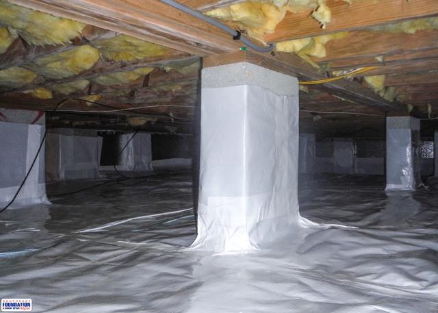 The CleanSpace Crawl Space Encapsulation System makes the crawl space have no more humidity then the upstairs of the home.