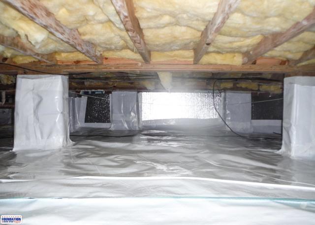 The CleanSpace Crawl Space Encapsulation System has a special anti- microbial ingredient so that mold and bacteria will not grow on the liner in the crawl space.