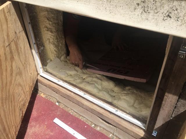 Sealing the crawlspace door