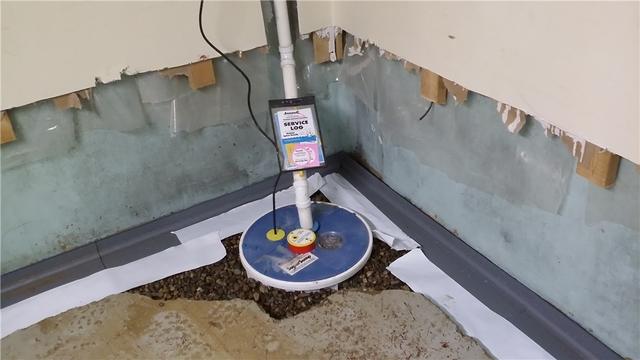 Sump Pump Removes Moisture