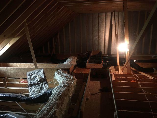 <p>Before the insulation was installed, the attic looks bare!</p>