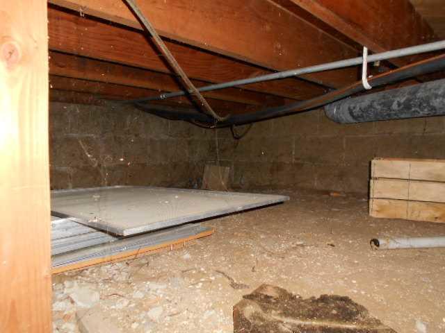 Dirt CrawlSpace Before American Waterworks Came to the Rescue!