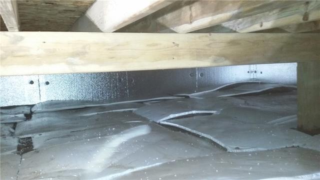 A soft layer of TerraBlock insulation on the ground creates a break between the ground and the rest of the crawl space. SilverGlo insulation on the walls helps to reflect heat back into the home keeping floors warmer in the winter.