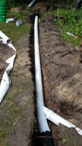 Super Sump Discharge Line Installed