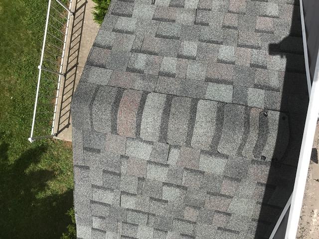 New CertainTeed Landmark Architectural Shingles in Colonial Slate with ridge vent.