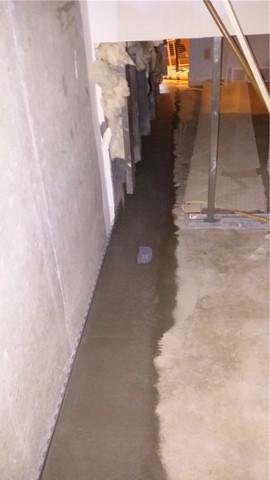 New Concrete Restores Basement Floor