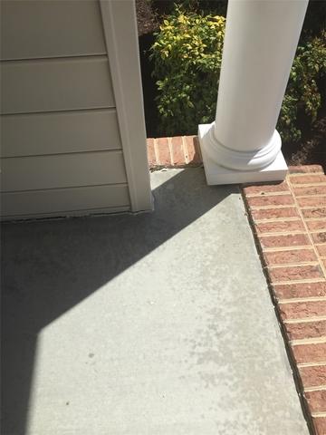 Sinking Slab on a Front Porch in Qunatico, MD